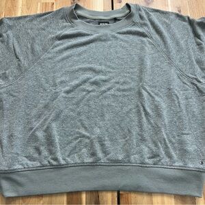 prAna Olive Green Short Sleeve French Terry Sweatshirt XL